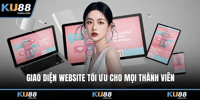 KU88 4 Giao diện website tối ưu cho mọi thành viên
